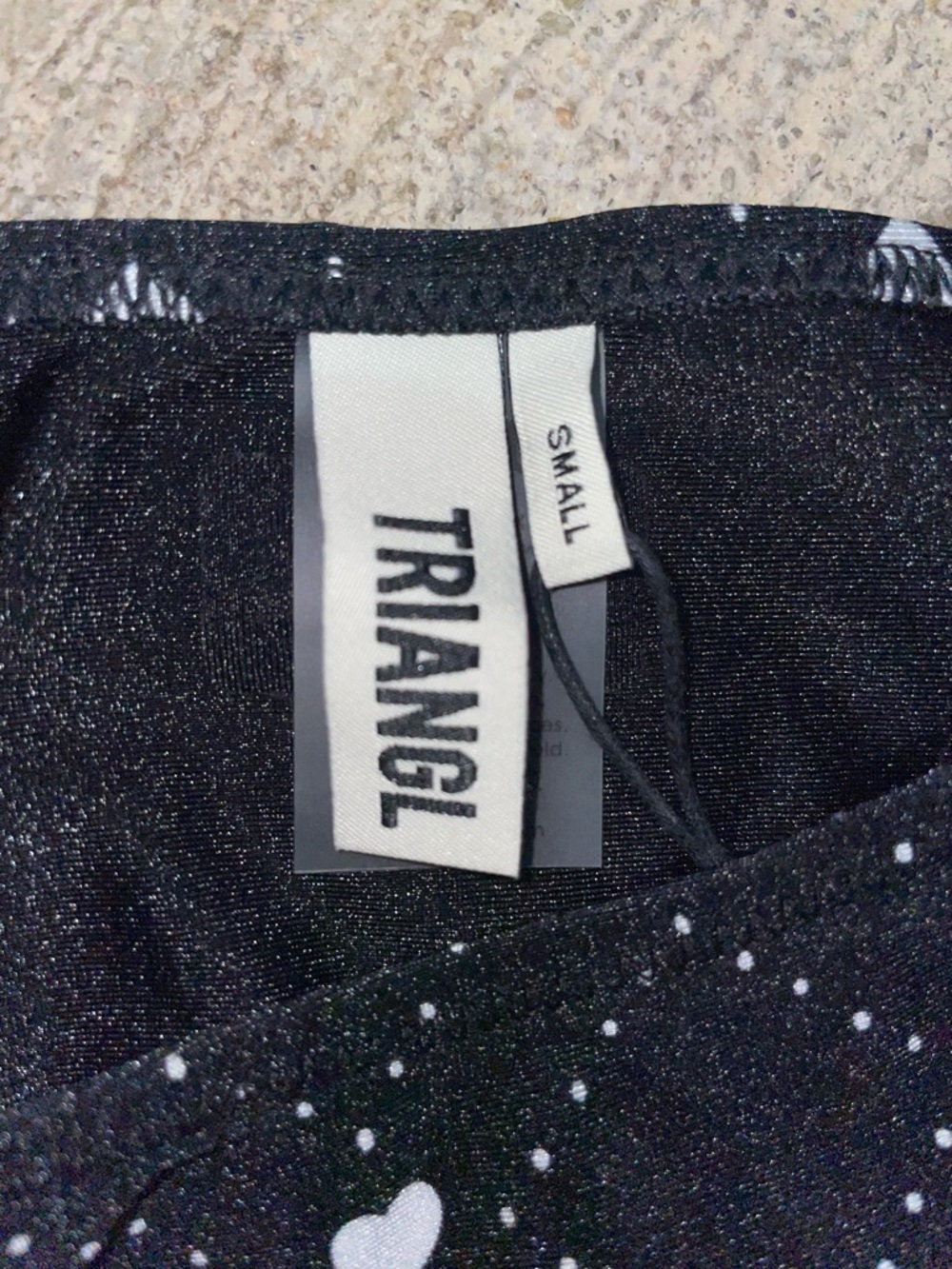 triangl swimwear Black Heart Print Triangle Bikini top and bottoms - Picture 10 of 12
